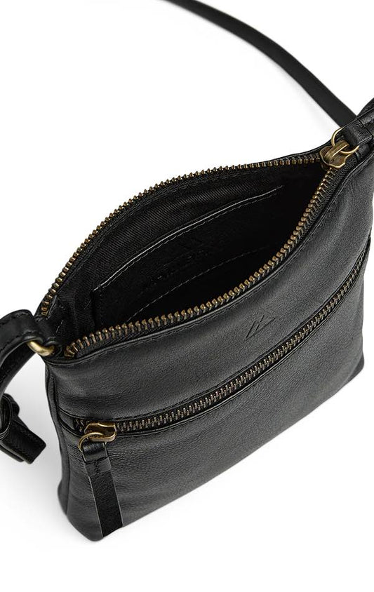 ArloMBG Crossbody tasker. Vintage. Sort. Læder. Markberg