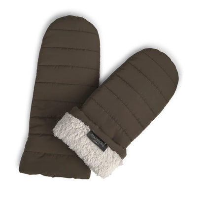 CelinaMBG mitten. Puffer look. Unisex. Brown. 100% recycled polyester. Markberg