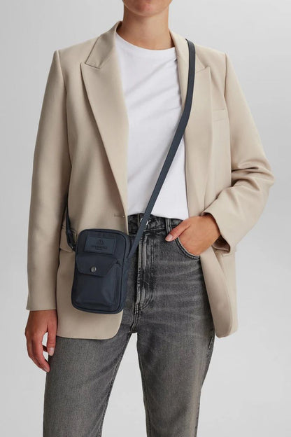 DarlaMBG mobile phone case. Navy blue monochrome. Unisex. 100% recycled polyester. Markberg