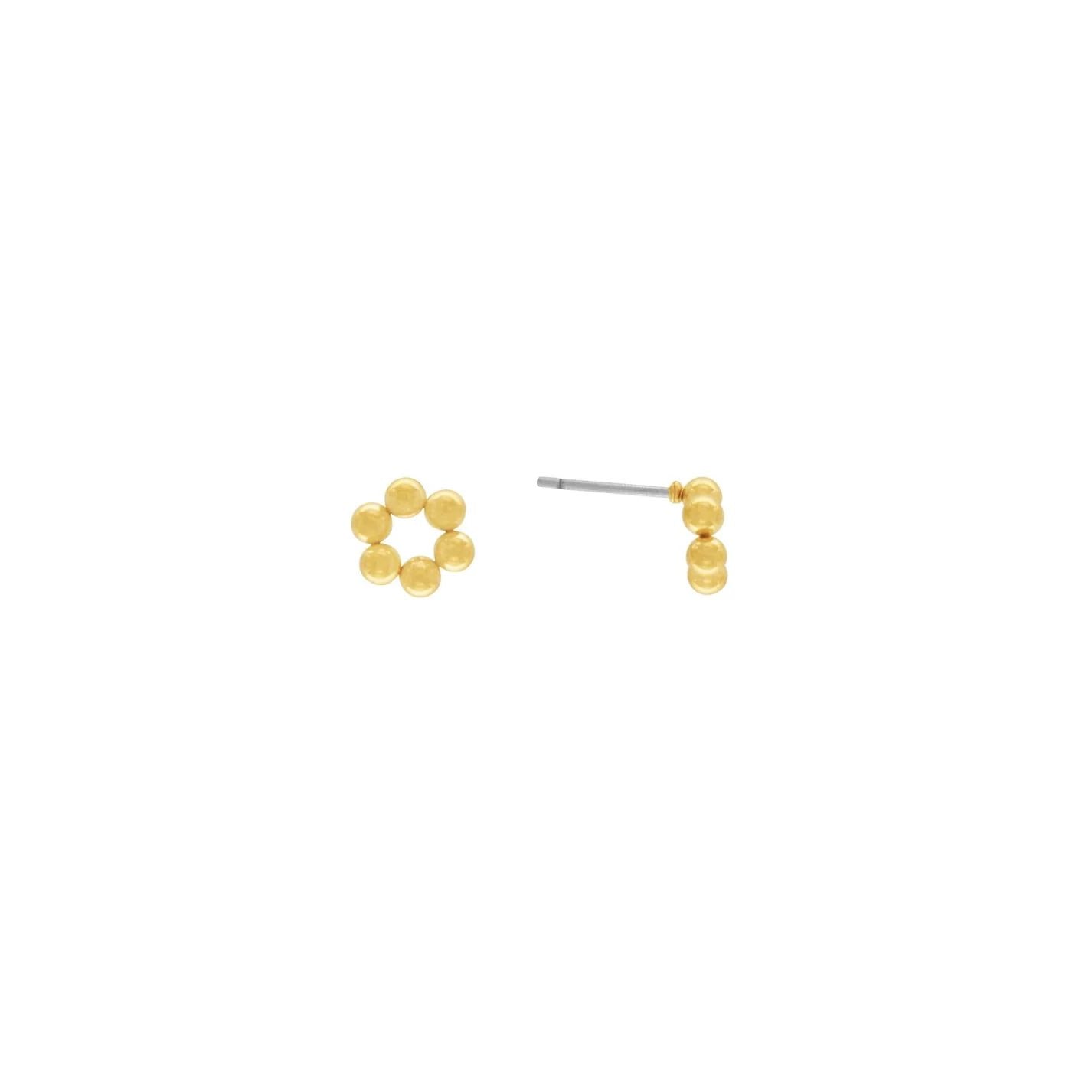 Passion Waterproof Circle Ball Earrings. Gold plating. 18 carat gold plating. Danish Copenhagen