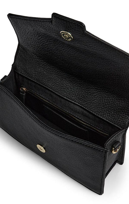 ZoeMBG crossbody bag. Black and gold. Leather. Markberg