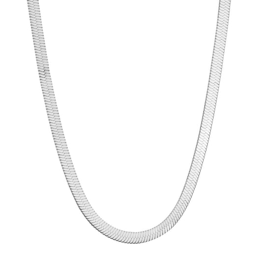 Joy Wasserfeste Schlangenhalskette. 4 mm. Halskette. Versilberung. Dänisches Kopenhagen