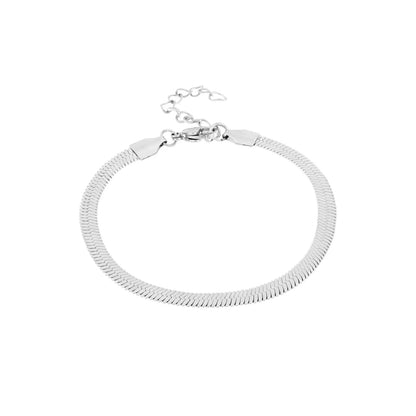 Joy Waterproof Snake bracelet 4mm. Silver plating. Danish Copenhagen