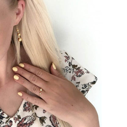 Ball ring. Gold-plated sterling silver. Zetta. Everneed