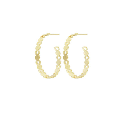 Theia Mini Dot Hoop earring. Gold plated. Danish Copenhagen